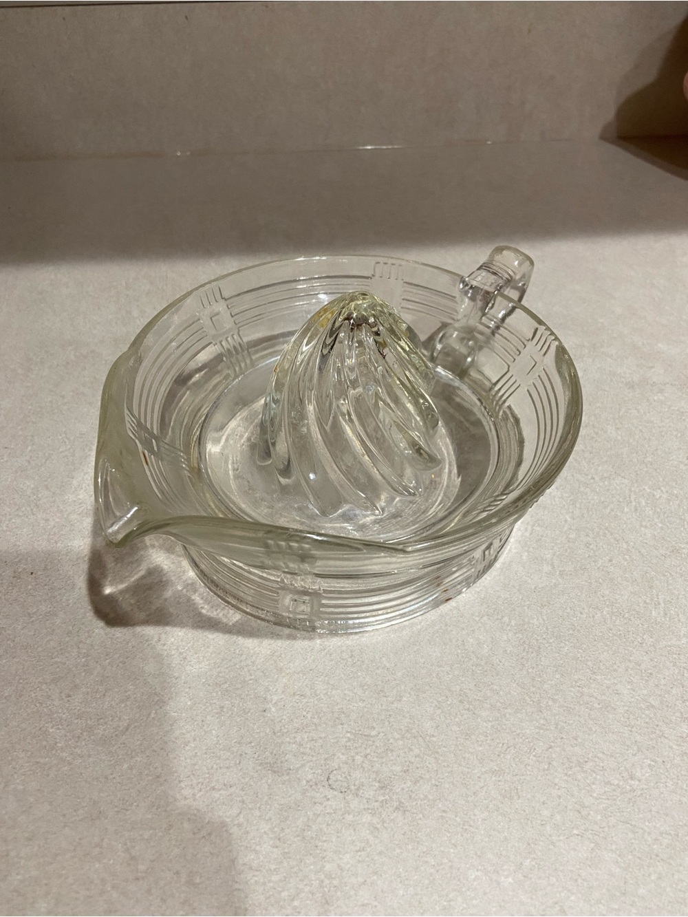 Vintage Clear Glass Citrus Juicer Reamer